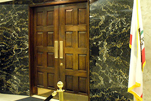The door to the governor's office.